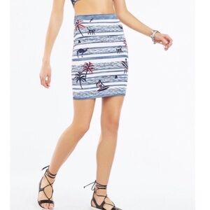 BCBGMAXAZRIA Pavel Surf Knit Jacquard Power Skirt